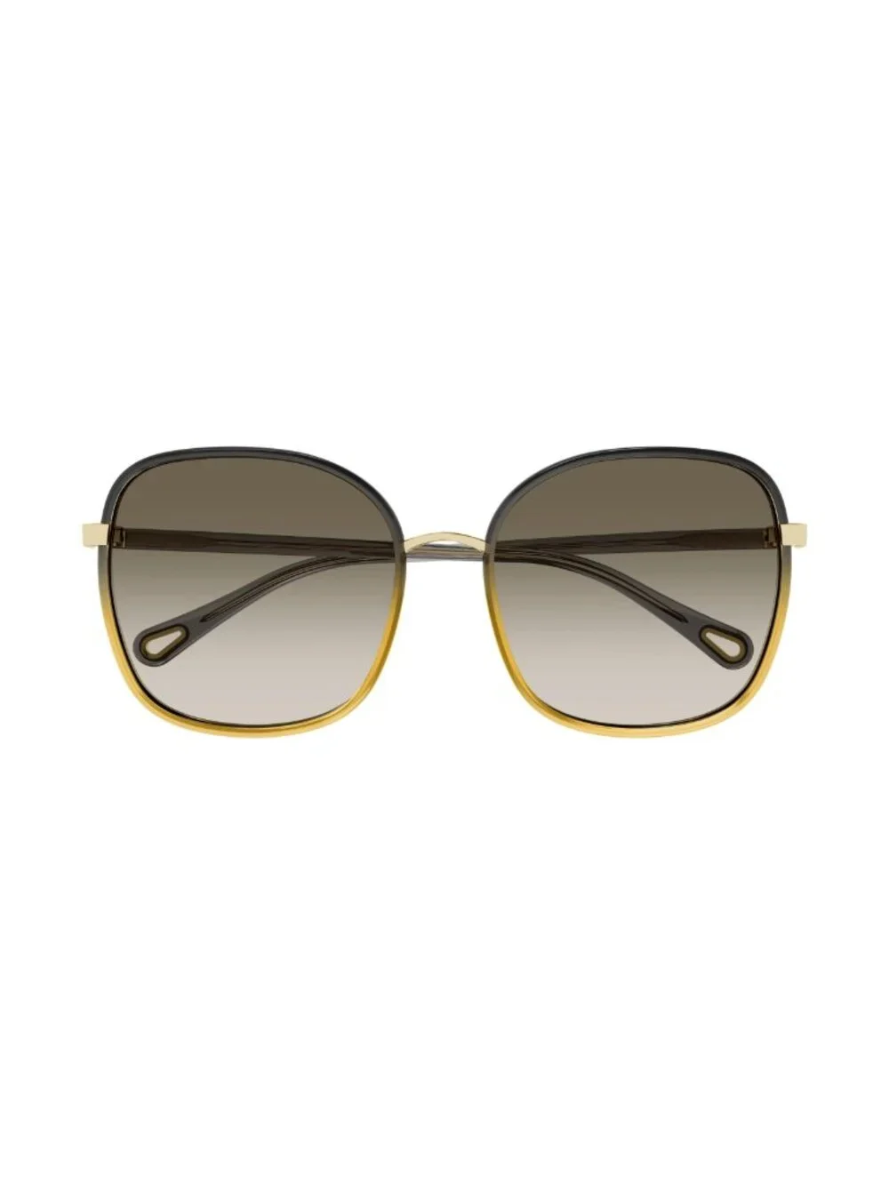New Chloé Women's Sunglasses Black Square Brown Lens Injected Frame CH0031S 010